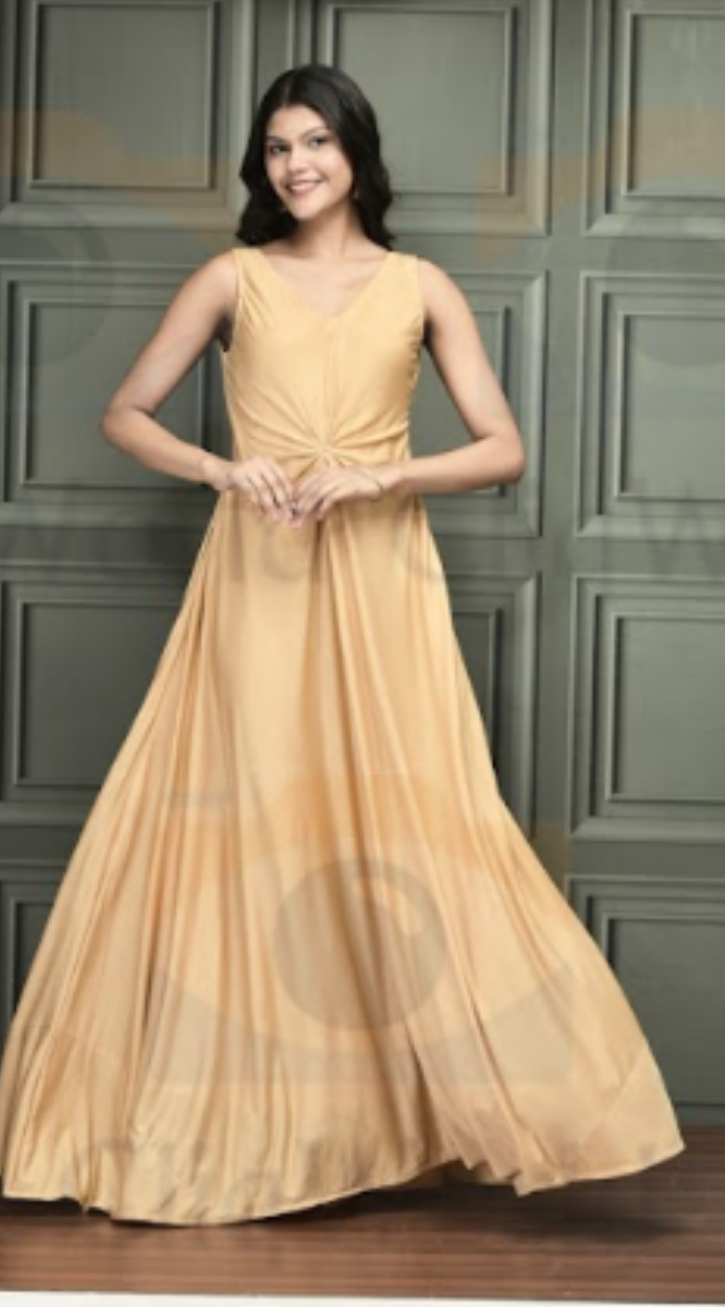 MUTED GOLD KNOT GOWN - Image 3